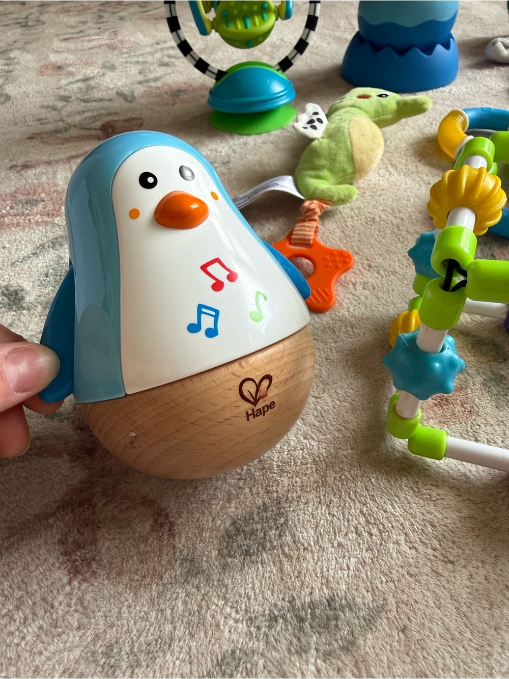 Baby Toy Lot - infant activity, stacking, hanging plush & sensory toys - Picture 4 of 6